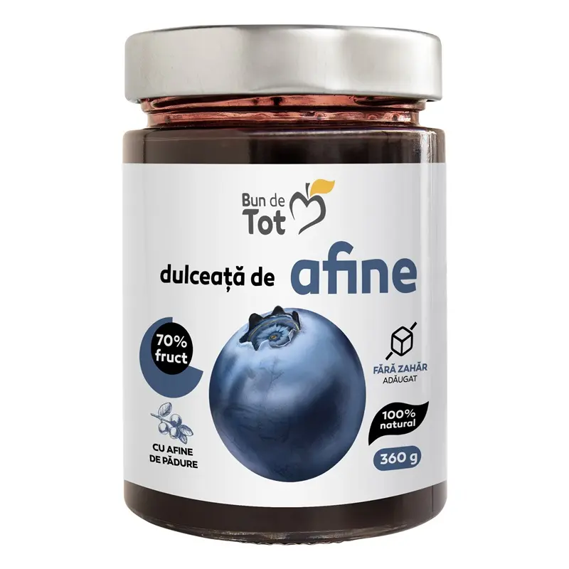 Dulceață de afine fără zahăr adăugat 360 g – Dacia Plant