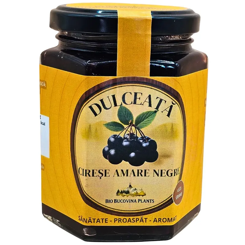 Dulceață de cireșe amare negre de pădure  – 320g