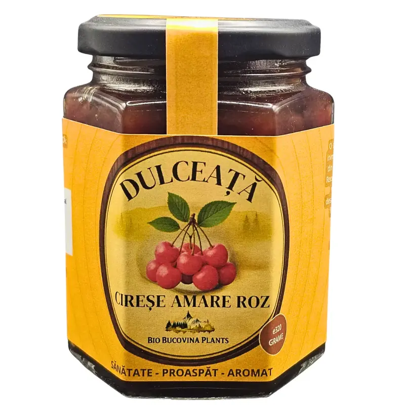 Dulceață de cireșe amare roz – 320g