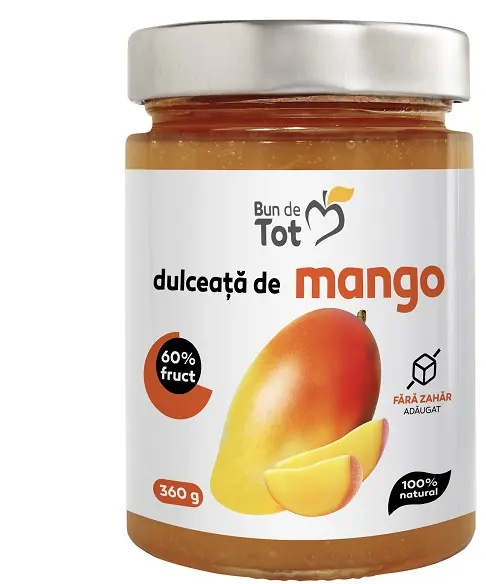 Dulceață de mango fără zahăr adăugat 360 g – Dacia Plant