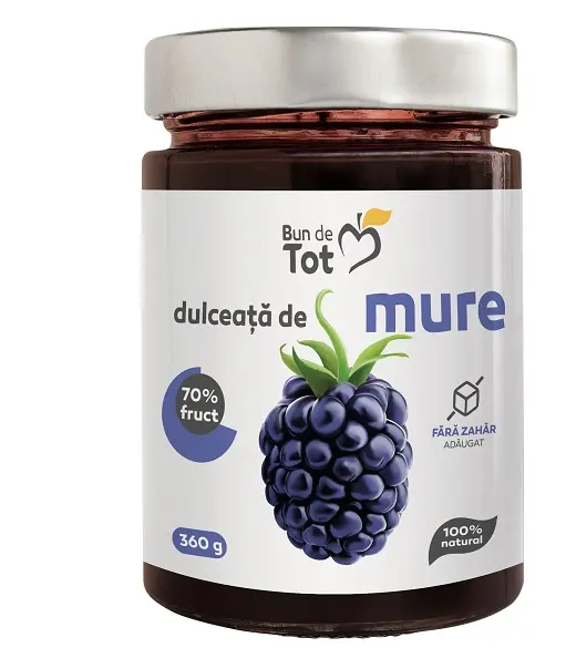 Dulceață de mure fără zahăr adăugat 360 g – Dacia Plant