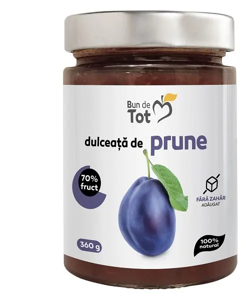 Dulceață de prune fără zahăr adăugat 360 g – Dacia Plant