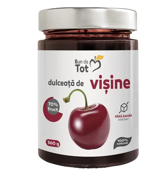 Dulceață de vișine fără zahăr adăugat 360 g – Dacia Plant