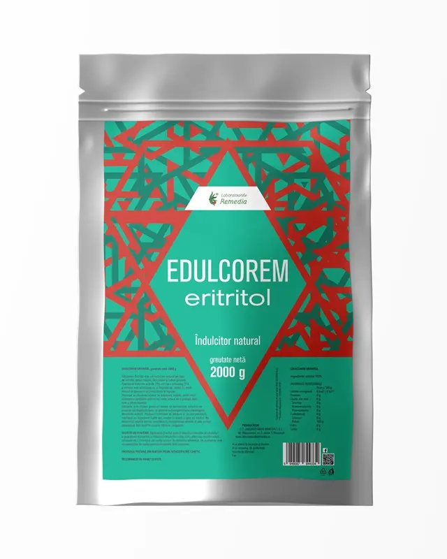 Edulocrem Eritritol 2 kg – Remedia - Gust dulce-acrișor