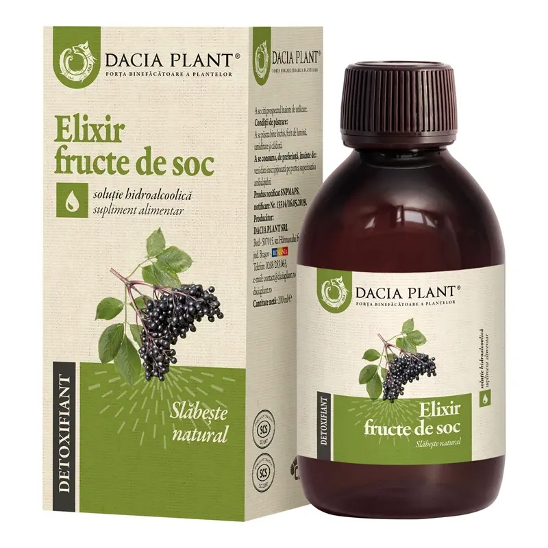 Elixir din fructe de soc 200 ml – Dacia Plant