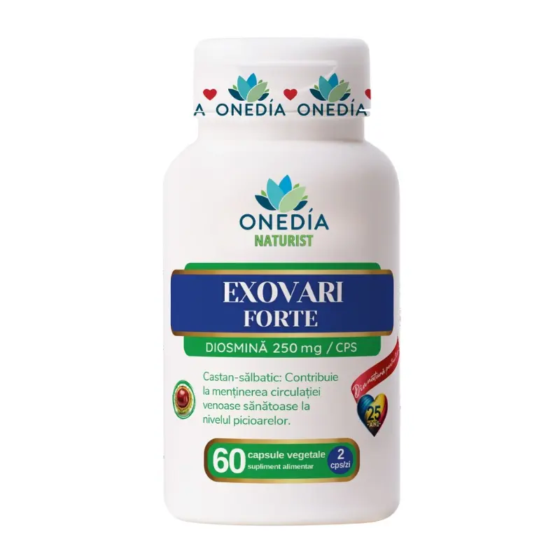 Exovari Forte Diosmină 250 mg 60 capsule vegetale – Onedia
