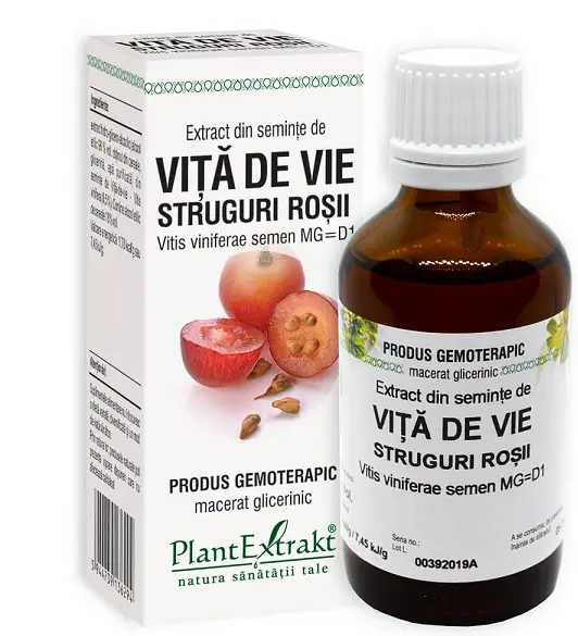 Extract din semințe de struguri roșii 50 ml – Plantextrakt