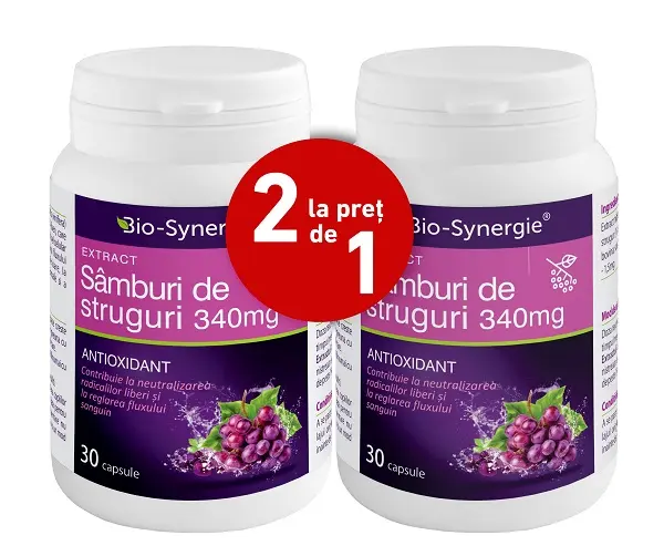 Extract sâmburi struguri 340 mg 2 x 30 capsule – Bio-Synergie