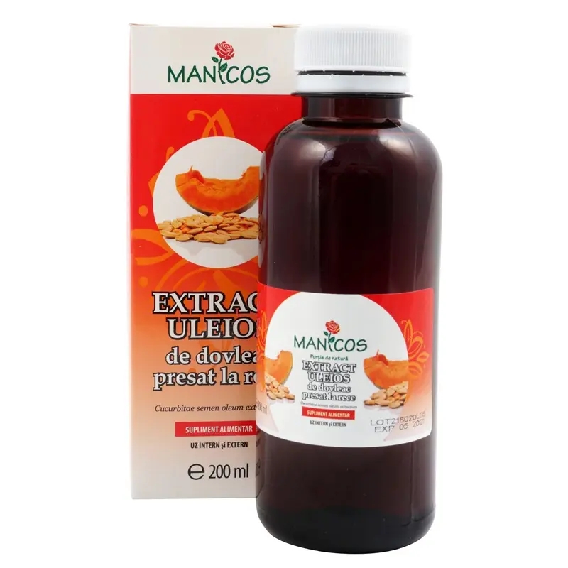 Extract uleios de dovleac presat la rece 200 ml – Manicos