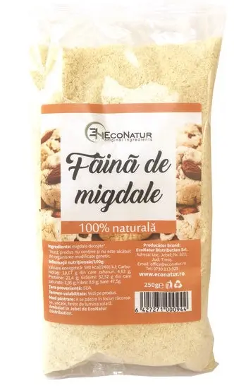 Făină de migdale 250 g – Eco Natur - Pentru deserturi