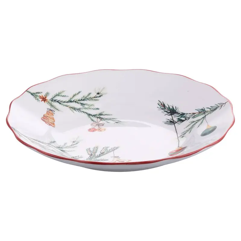 Farfurie adâncă din porțelan, Ø 22,5 cm — decor de Crăciun