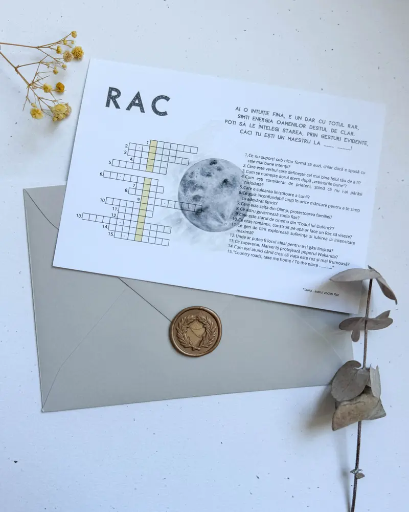 Felicitare tip rebus - Zodiac
