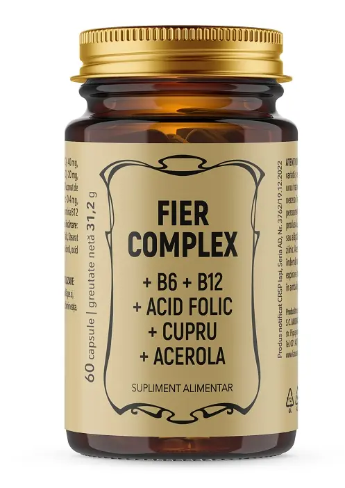 Fier Complex 60 capsule – Remedia - Mai puțină oboseală