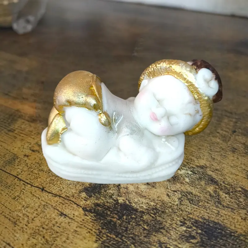 Figurina PDZ 5 x 8 cm Bebe Botez Alb Auriu