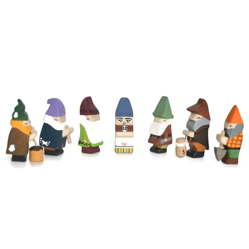 Figurine lemn | Gnomi | Jucarii din lemn lucrate manual