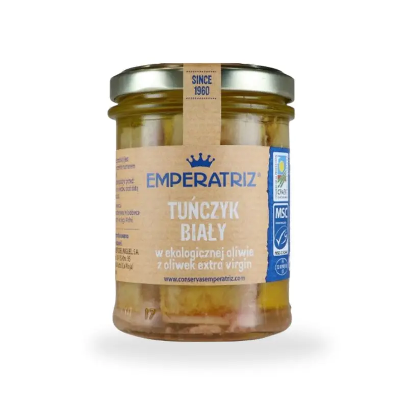 File de ton msc alb in ulei de masline extra virgin bio 200 g (130 g) (borcan) – Emperatriz