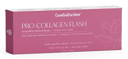 Fiole cu acid hialuronic natural, Pro-collagen Flash, antiaging, 7 x 1.5ml Esentialaroms
