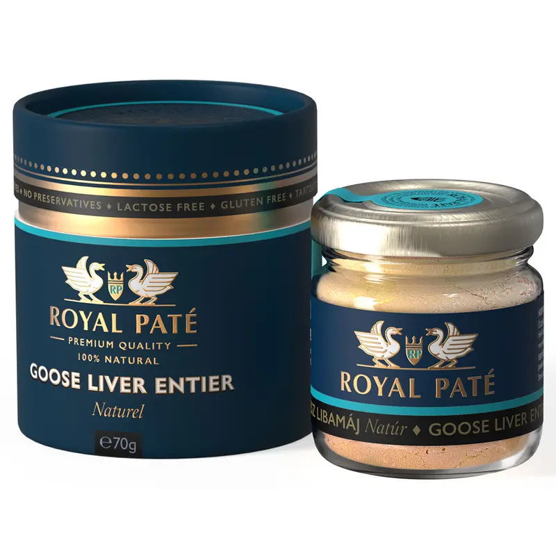 Foie gras de gâscă Entier au naturel Royal Pate 70g