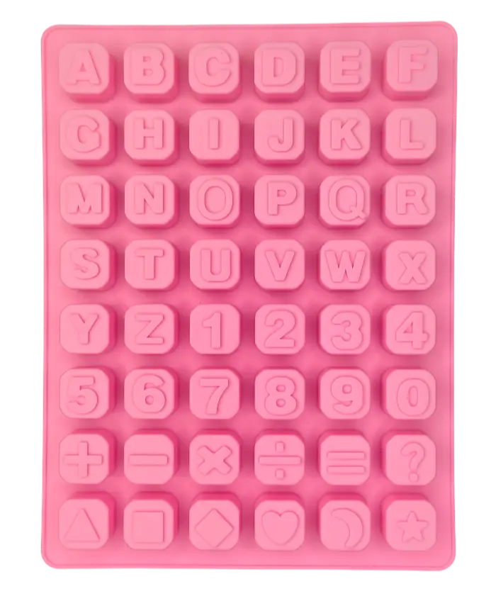 Forma silicon ciocolata pasta de zahar Cuburi litere cifre si semne