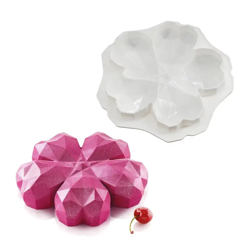 Forma Silicon Tort Floare Inimi