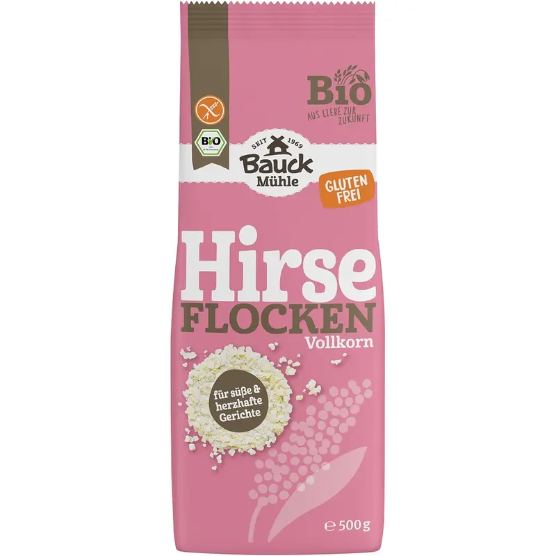 Fulgi bio integrali de mei fara gluten, 500g | BauckHof