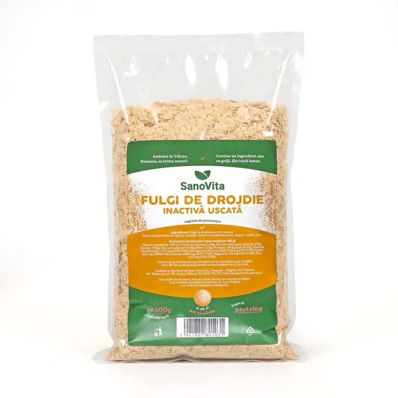 Fulgi de drojdie inactivă uscată 500 g – Sano Vita
