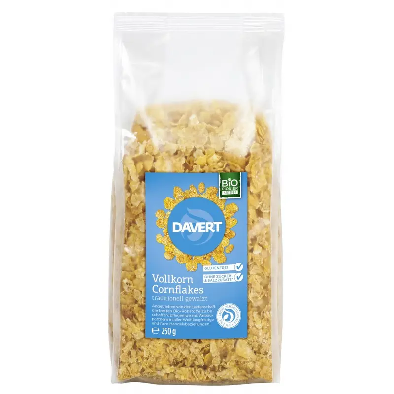 Fulgi integrali de porumb bio fara gluten, 250g
