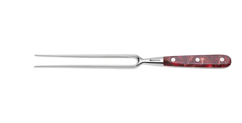 Furculita forjata pentru friptura, maner lemn / micarta, GIESSER PREMIUMCUT CHEF No. 1 ( 1940.s21.rd )