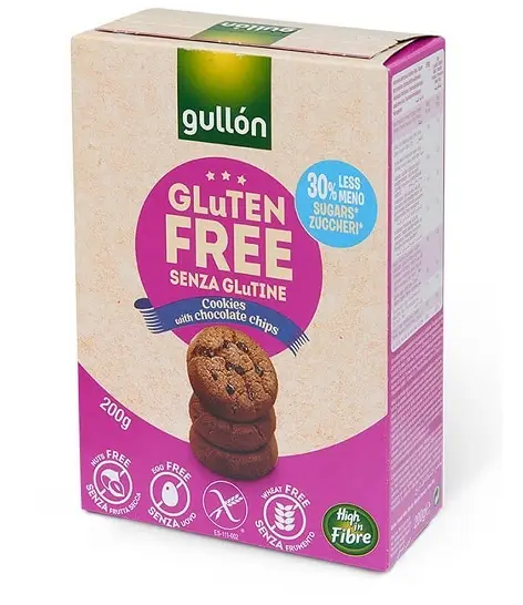 Fursecuri chipsuri ciocolată fără gluten 200 g – Gullón - Ovăz