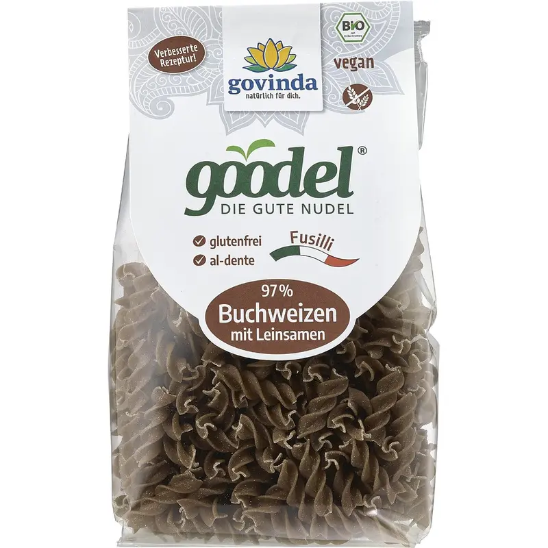 Fusilli bio din hrisca cu in fara gluten, 250g | Govinda