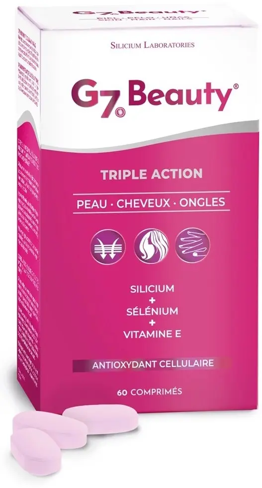 G7 Beauty®, Piele, par si unghii, 60 capsule Silicium