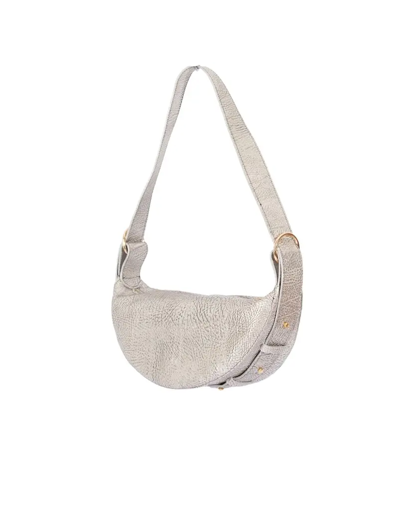 Geanta Ajustabila Half-Moon, Argintie
