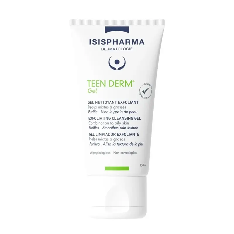Gel de curățare exfoliant Teen Derm Gel 150 ml – ISISPHARMA