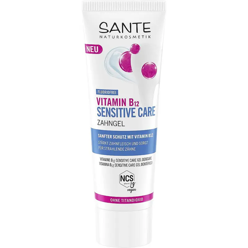 Gel de dinti Vitamina B12 Sensitive Care fara fluor, 75g | Sante