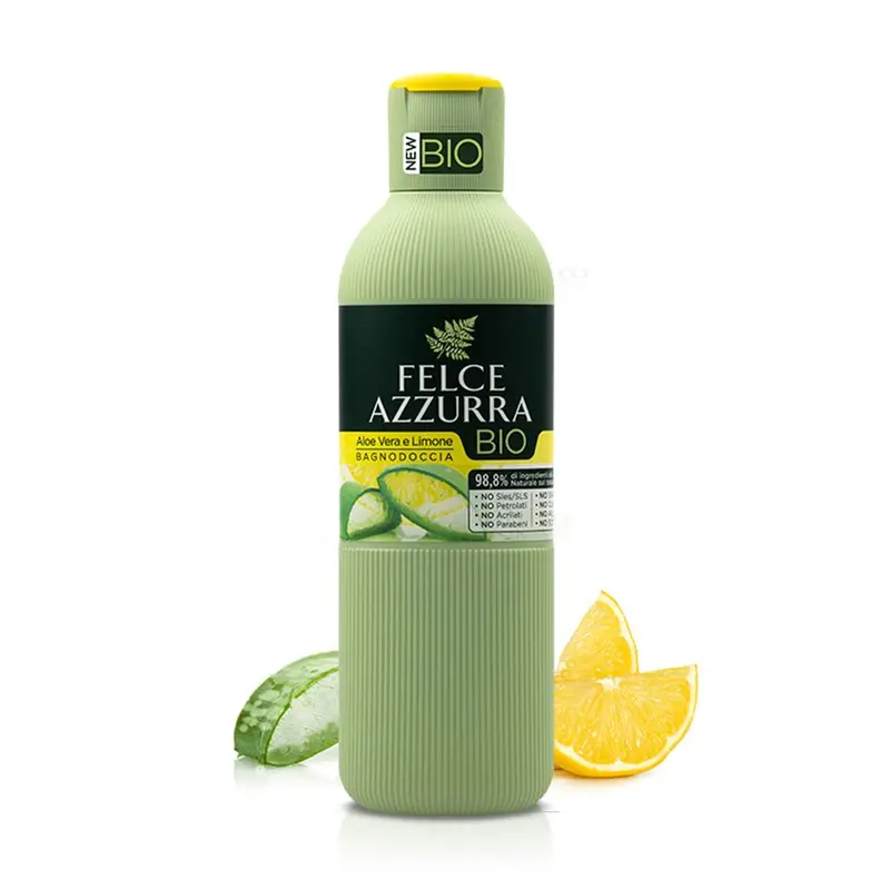 Gel de duș bio cu aloe vera și lămâie 500ml FelceAzzurra