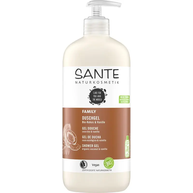 Gel de dus cu cocos bio si vanilie, 500ml | Sante