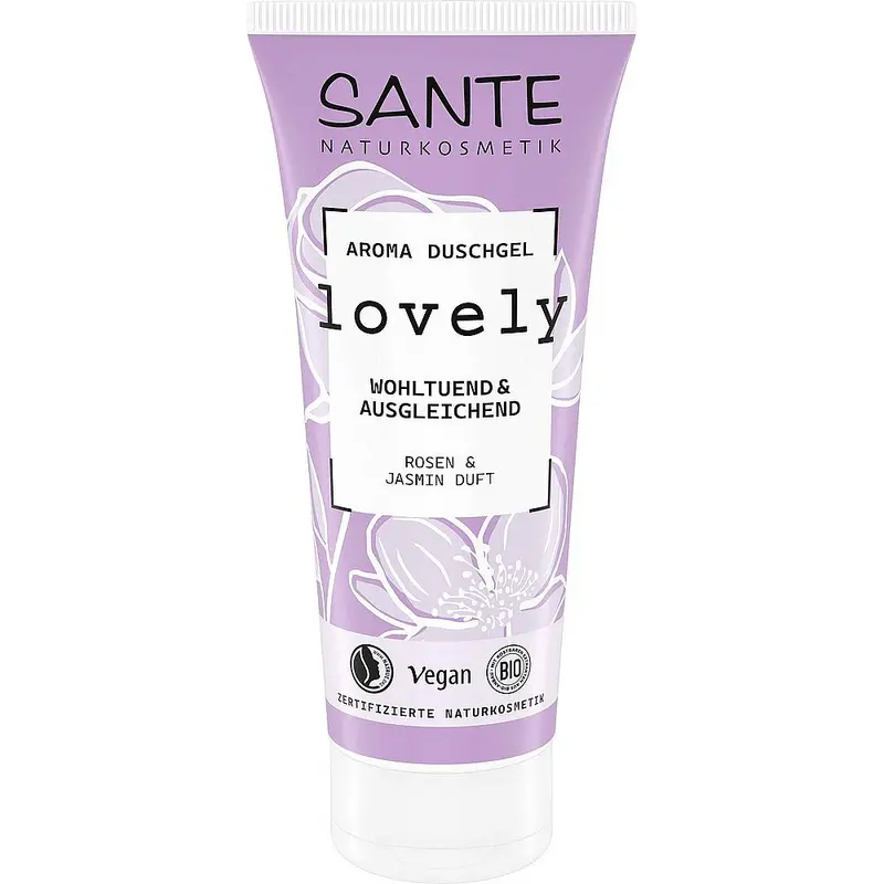Gel de dus Lovely cu trandafir si iasomie, 200ml | Sante