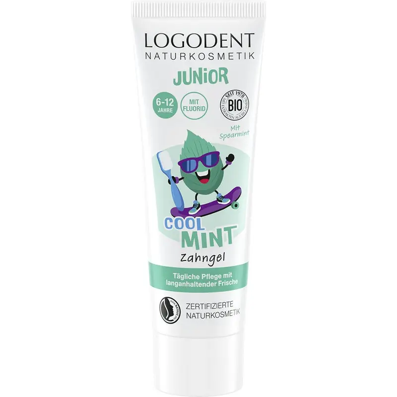 Gel dentar cu menta pentru copii, 75ml | Logodent