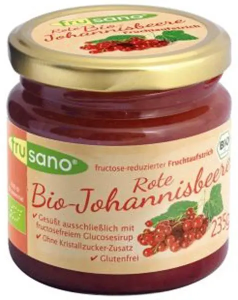 Gem bio de coacaze rosii, 235g Frusano