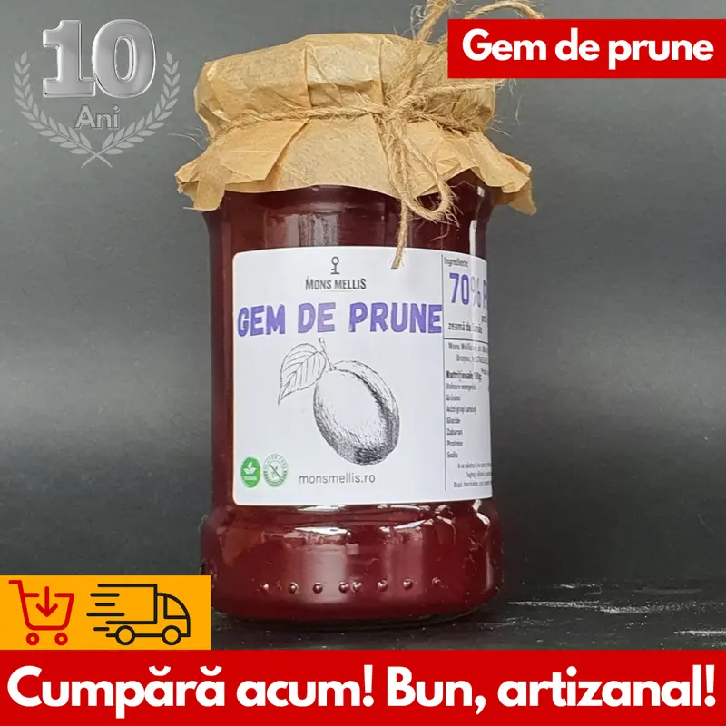 Gem de Prune 300 g – 70% Fruct | Mons Mellis
