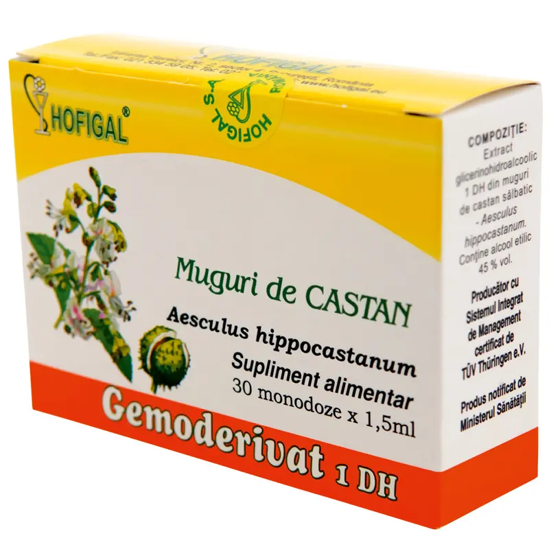 Gemoderivat castan sălbatic 30 monodoze x 1,5 ml – Hofigal