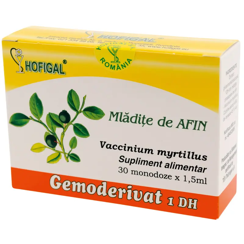 Gemoderivat din mlădițe de afin 30 monodoze x 1,5 ml – Hofigal