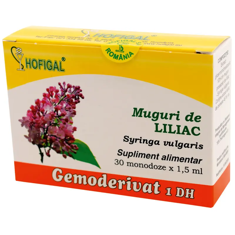 Gemoderivat din muguri de liliac 30 monodoze x 1,5 ml – Hofigal