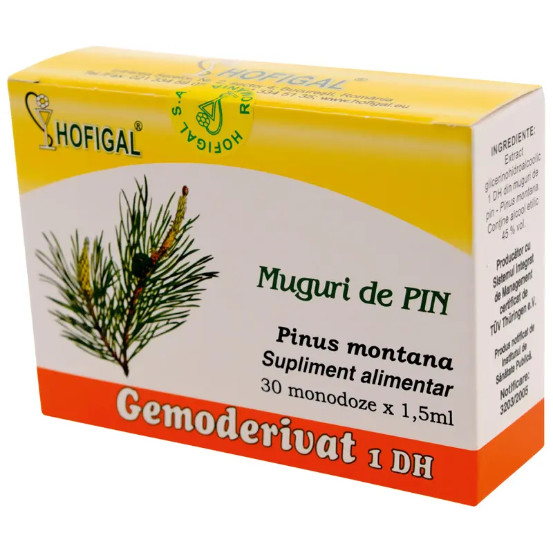 Gemoderivat din muguri de pin 30 monodoze x 1,5 ml – Hofigal