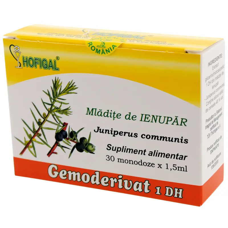 Gemoderivat mlădițe de ienupăr 30 monodoze x 1,5 ml – Hofigal