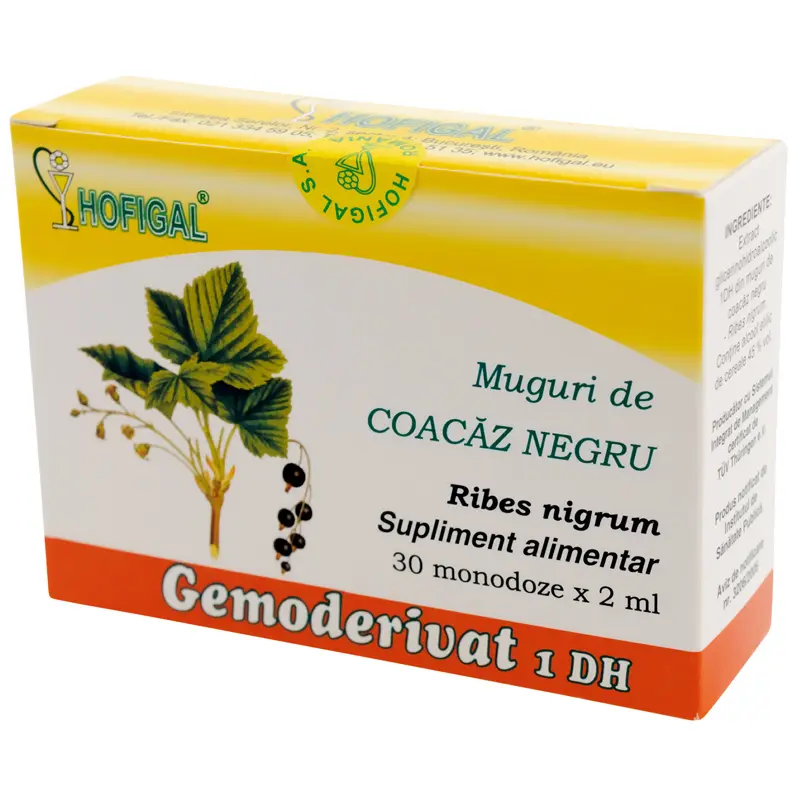 Gemoderivat muguri coacăz negru 30 monodoze x 2,0 ml – Hofigal