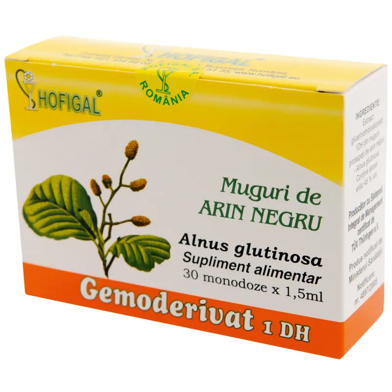Gemoderivat muguri de arin negru 30 monodoze x 1,5 ml – Hofigal