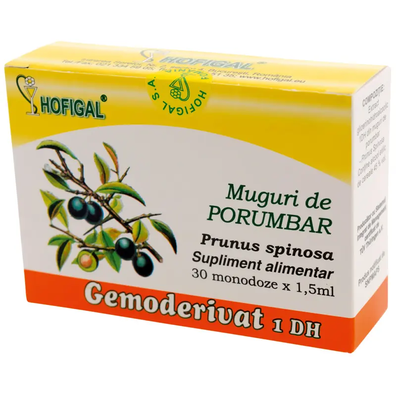 Gemoderivat muguri de porumbar 30 monodoze x 1,5 ml – Hofigal