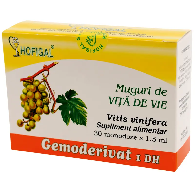 Gemoderivat muguri viță de vie 30 monodoze x 1,5 ml – Hofigal