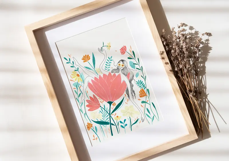 Giclée Fine Art Print - "Printre flori"